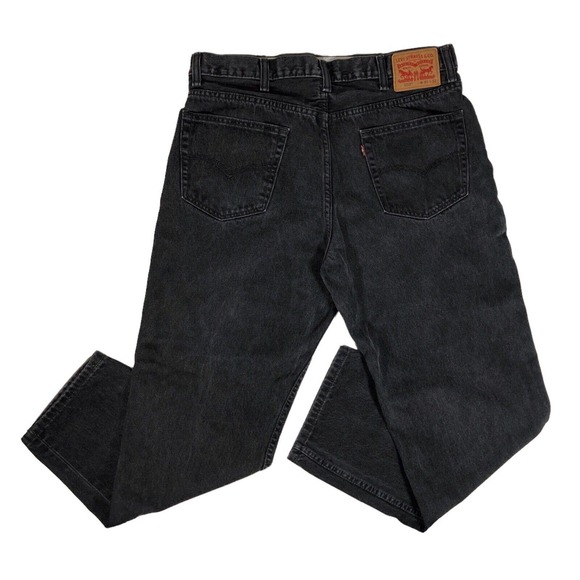 Levi's 550 Jeans Mens 40 x 32 Relaxed Fit Tapered Leg Black Denim Red Tab EUC - Picture 8 of 8